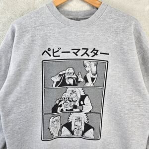 Dragon Ball Z Naruto Sweatshirt Mens Large Master Roshi Jaraiya Pervy Sage Funny